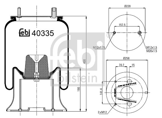 FEBI BILSTEIN Кожух пневматической рессоры 40335